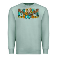 Seafoam Western Charolais Cow Mom Life Premium Sweatshirt - LillyAllenDesigns