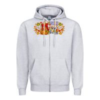 Heather Grey give thanks to the lord for he is good Zipper Hoodie - CowhideDigitalArt