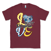 Burgundy Love West Virginia Classic Tee - Bettercallsaul