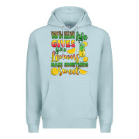 Blue Mist when life gives you lemons make something Premium Hoodie - RanaPortraitStore