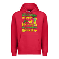 Cardinal when life gives you lemons make something Premium Hoodie - RanaPortraitStore