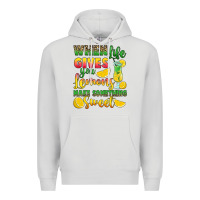 Dove Grey when life gives you lemons make something Premium Hoodie - RanaPortraitStore