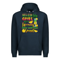 Navy when life gives you lemons make something Premium Hoodie - RanaPortraitStore