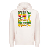 Pale Pink when life gives you lemons make something Premium Hoodie - RanaPortraitStore