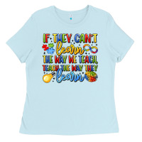 Baby Blue if they can't learn the way we teach teach the  wa Ladies Tee - LillyAllenDesigns