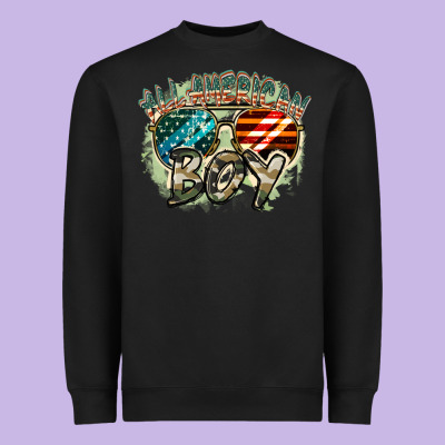 All American Boy 4th Of July Heavyweight Sweatshirt Designed By Fadigitalartstudio