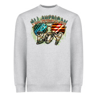 Heather Grey All American boy 4th of july Heavyweight Sweatshirt - FaDigitalArtStudio