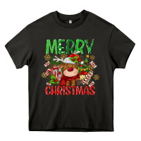 Asphalt merry christmas deer Heavy Core Tee - MaliasSmallBusiness