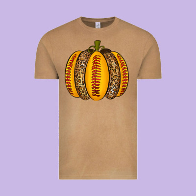 Softball Pumpkin Vintage Tee Designed By Texasbilliewilder