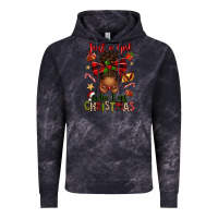 Cloud Black just a girl who loves christmas afro messy bun Vintage Hoodie - texasbilliewilder