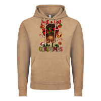 Vintage Coffee just a girl who loves christmas afro messy bun Vintage Hoodie - texasbilliewilder