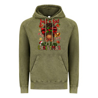 Vintage Olive just a girl who loves christmas afro messy bun Vintage Hoodie - texasbilliewilder