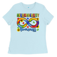 Baby Blue neurodiversity awareness Ladies Tee - LillyAllenDesigns