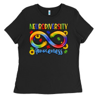 Black neurodiversity awareness Ladies Tee - LillyAllenDesigns