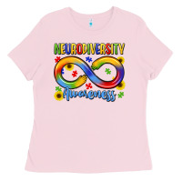 Bubblegum Pink neurodiversity awareness Ladies Tee - LillyAllenDesigns