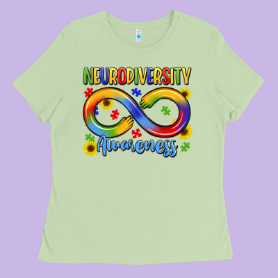 Neurodiversity Awareness Ladies Tee Designed By Lillyallendesigns