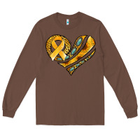 Chestnut childhood cancer awareness heart Long Sleeve Tee - Jasminsmagicworld