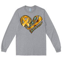 Childhood Cancer Awareness Heart Long Sleeve Tee | Teevron