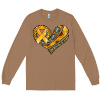 Toasted Coconut childhood cancer awareness heart Long Sleeve Tee - Jasminsmagicworld