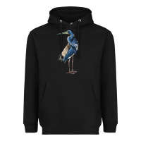 Black Louisiana Heron Heavyweight Hoodie - LillyAllenDesigns