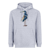 Heather Grey Louisiana Heron Heavyweight Hoodie - LillyAllenDesigns