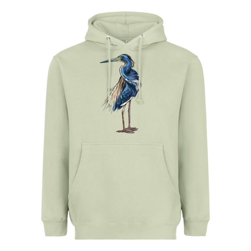 Louisiana Heron Heavyweight Hoodie by LillyAllenDesigns | Teevron