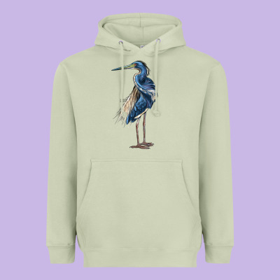 Louisiana Heron Heavyweight Hoodie Designed By Lillyallendesigns