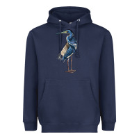 Navy Louisiana Heron Heavyweight Hoodie - LillyAllenDesigns