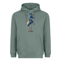 Sage Louisiana Heron Heavyweight Hoodie - LillyAllenDesigns