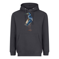 Smoke Louisiana Heron Heavyweight Hoodie - LillyAllenDesigns