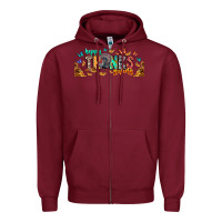 Burgundy Happy thanksgiving Zipper Hoodie - CowhideDigitalArt
