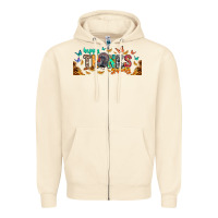 Sandshell Happy thanksgiving Zipper Hoodie - CowhideDigitalArt