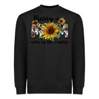 Black Being a mom makes my life complete Mother's Day Heavyweight Sweatshirt - FaDigitalArtStudio