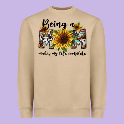 Being A Mom Makes My Life Complete Mother's Day Heavyweight Sweatshirt Designed By Fadigitalartstudio