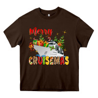 Chocolate Brown merry cruisemas Heavy Core Tee - MaliasSmallBusiness