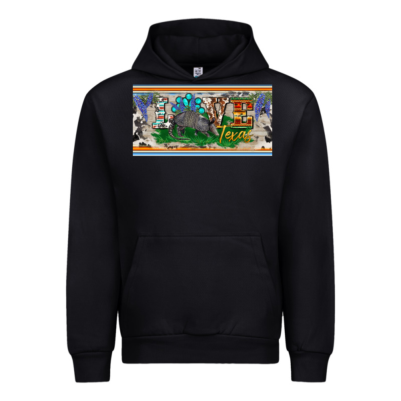Love Texas Armadillo License Plate Urban Hoodie by BarkalooDesign | Teevron