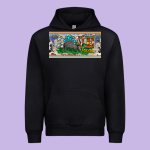Love Texas Armadillo License Plate Urban Hoodie Designed By Barkaloodesign