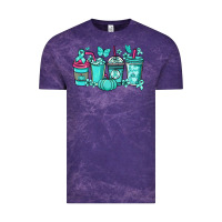 Cloud Purple Ovarian Cancer coffee cups teal ribbon Vintage Tee - NancyCooperArtShop