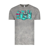 Cloud Rock Ovarian Cancer coffee cups teal ribbon Vintage Tee - NancyCooperArtShop