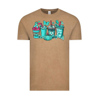 Vintage Coffee Ovarian Cancer coffee cups teal ribbon Vintage Tee - NancyCooperArtShop