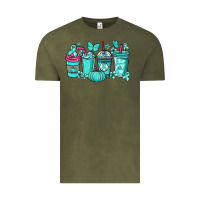Ovarian Cancer Coffee Cups Teal Ribbon Vintage Tee | Teevron