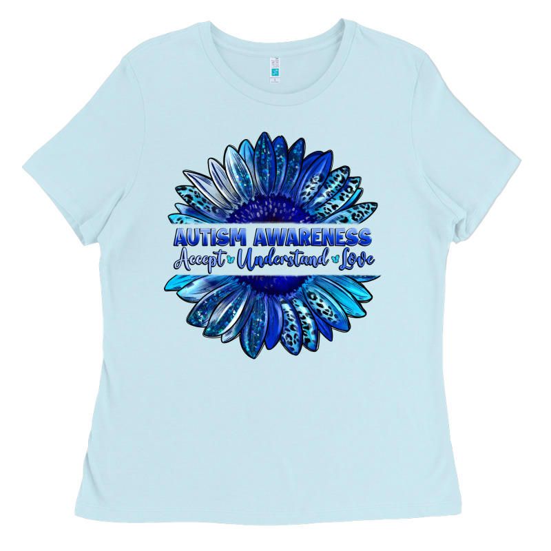 Autism Awareness Accept Understand Love Blue Ladies Tee by LillyAllenDesigns | Teevron