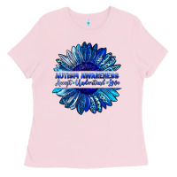 Bubblegum Pink autism awareness accept understand love blue Ladies Tee - LillyAllenDesigns