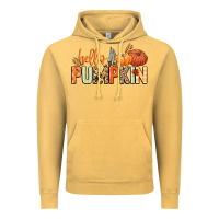 Vintage Mustard Hello pumpkin Vintage Hoodie - NancyCooperArtShop
