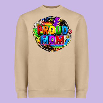 Proud Mom Lgbtq+ Mother's Day Heavyweight Sweatshirt Designed By Fadigitalartstudio