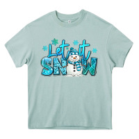 Arona let it snow winter snowman Heavy Core Tee - MaliasSmallBusiness