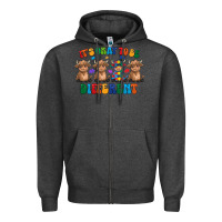 Charcoal Heather Its Okay To Be Different Zipper Hoodie - CowhideDigitalArt