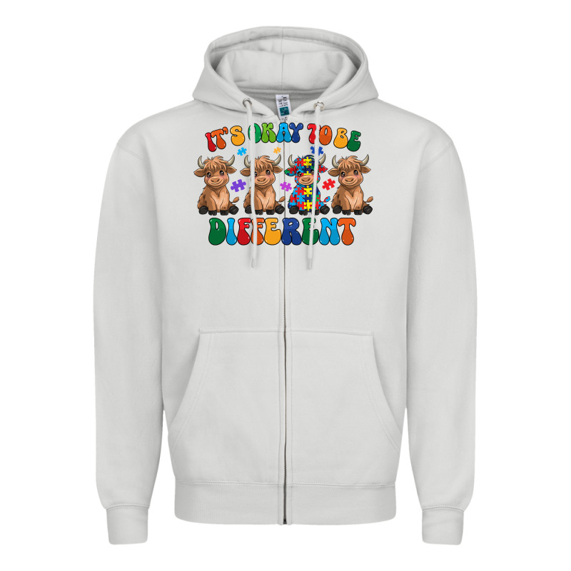 Its Okay To Be Different Zipper Hoodie by CowhideDigitalArt | Teevron