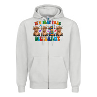Dove Grey Its Okay To Be Different Zipper Hoodie - CowhideDigitalArt