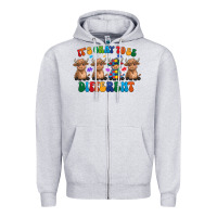 Heather Grey Its Okay To Be Different Zipper Hoodie - CowhideDigitalArt